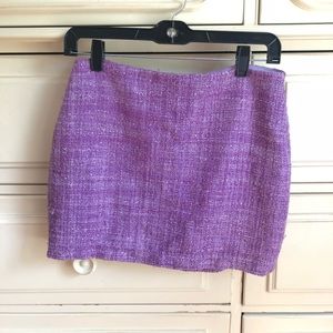 Purple mini tweed alice and Olivia skirt